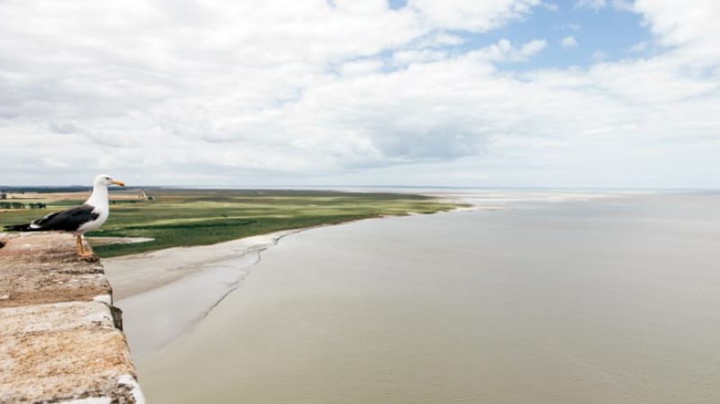 修道院のテラスから絶景を楽しんで