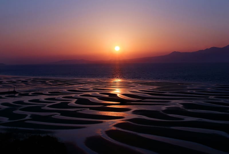「海岸」なら、御輿来海岸の夕日/熊本県