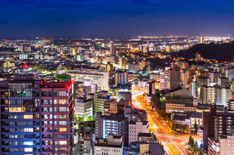 仙台市の夜景