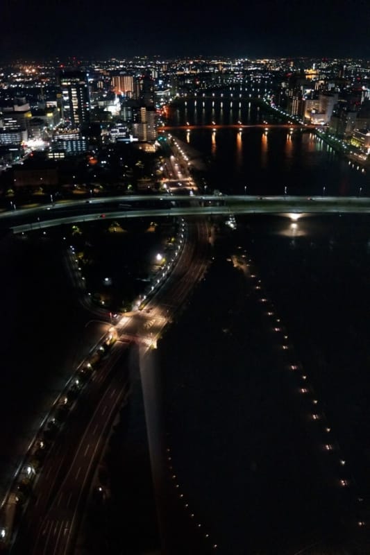 新潟市の朱鷺メッセ展望台周辺から眺めた新潟市の夜景です。